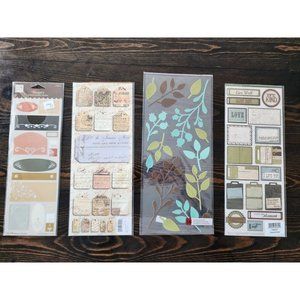 Scrapbooking Stickers Tags Labels Love Jumbo Sheets K&Co Lot New Retired #22